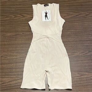 Naked Wardrobe Cream Jumpsuit